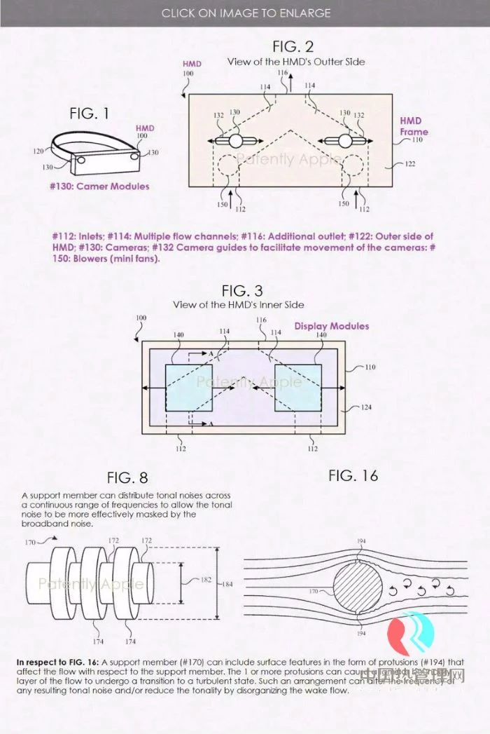 Apple headset device cooling